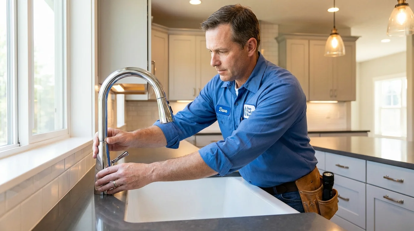 Kitchen faucet installation by Johns Plumbing LLC in Fosston