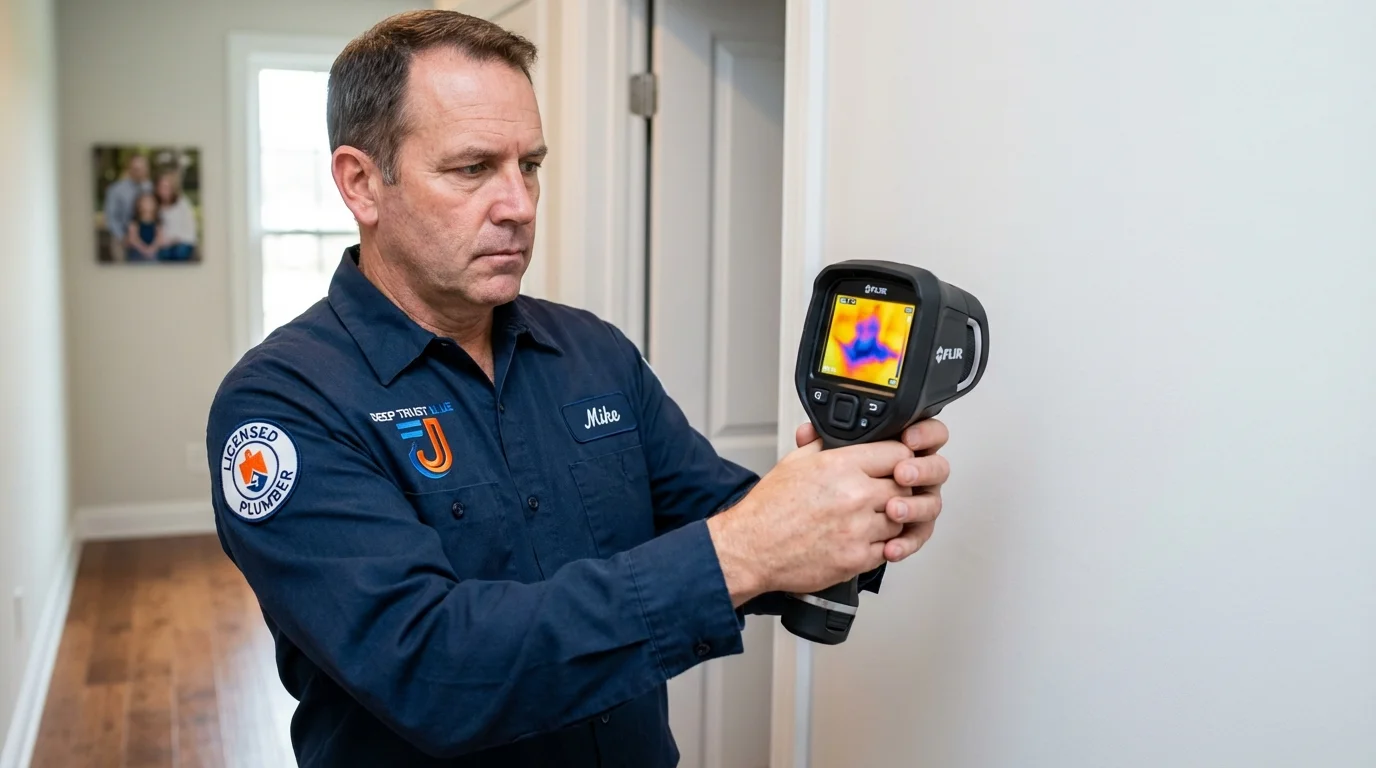 Thermal imaging leak detection by Johns Plumbing LLC in Fosston